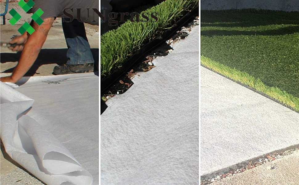 300GSM Geotextile Fabric White PP Fabric Under Artificial Turf Synthetic Turf