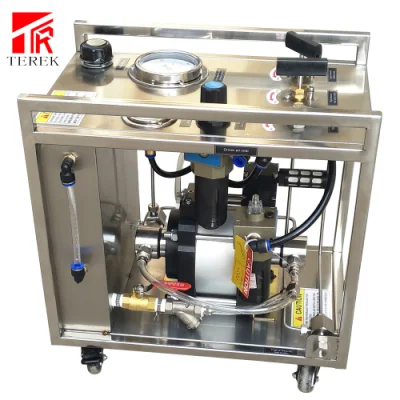 Banco de teste de bomba de pressão hidrostática/hidro/hidráulica da marca Terek para testes de cilindro de gás de tubo de mangueira