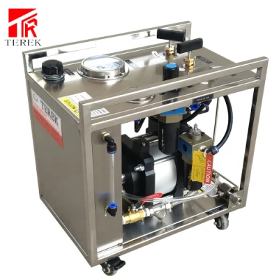 Terek marca alta pressão acionada por ar, bomba de teste de pressão de água, mangueira de tubo, teste hidráulico, teste de pressão de líquido